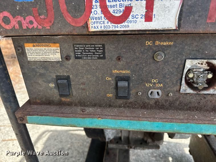 image for item DW1982 Onan Pro 5000 generator