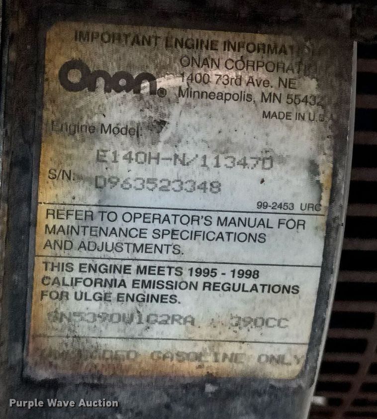 image for item DW1982 Onan Pro 5000 generator