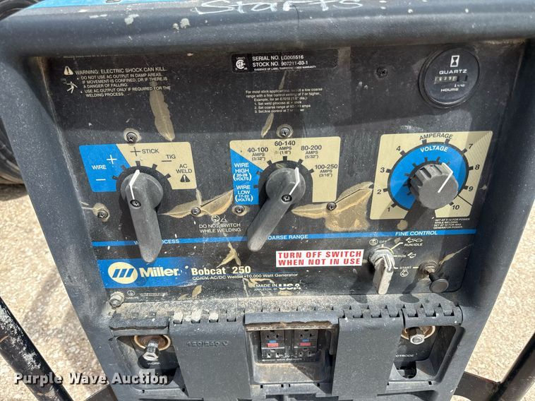 image for item DZ4028 Miller Bobcat 250 welder/generator