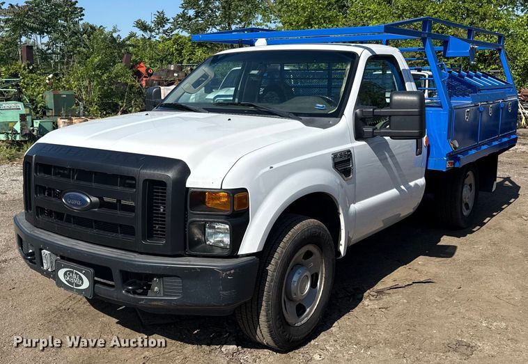 image for item DZ4052 2008 Ford F350 Super Duty flatbed pickup truck