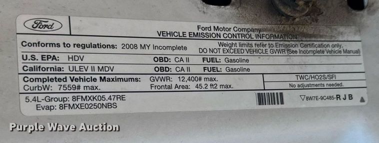 image for item DZ4052 2008 Ford F350 Super Duty flatbed pickup truck