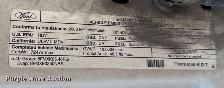 image for item DZ4053 2008 Ford F350 Super Duty flatbed pickup truck