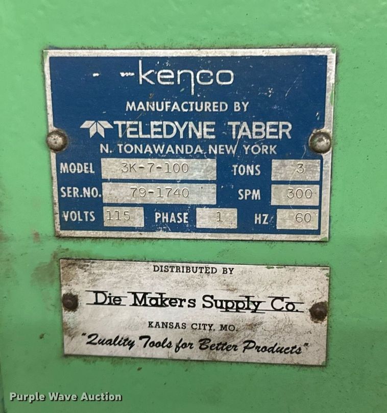image for item DZ4058 Kenco 3K-7-100 press