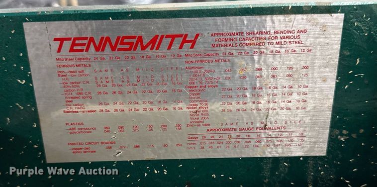 image for item DZ4064 Tennsmith  brake shear
