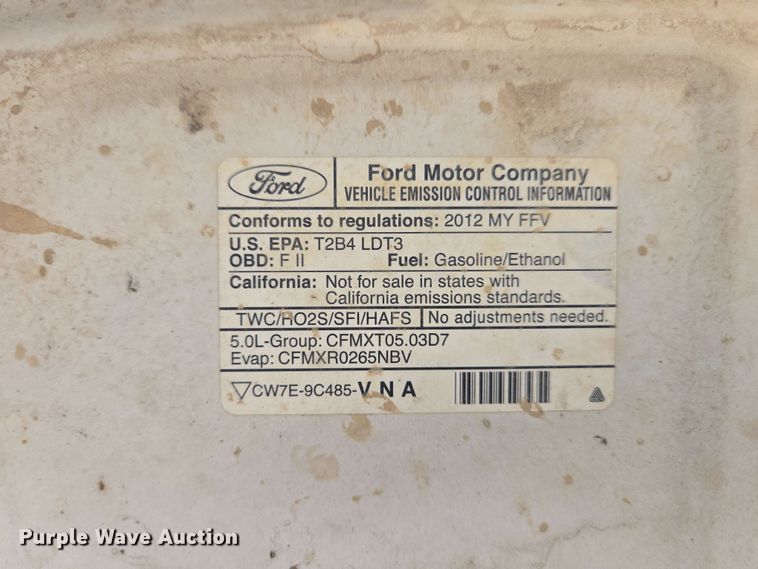 image for item EC4238 2012 Ford F150 XLT SuperCab pickup truck