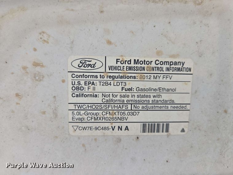 image for item EC4239 2012 Ford F150 XLT SuperCab pickup truck