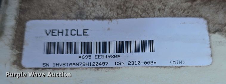 image for item EF3493 2009 International 3200 RV