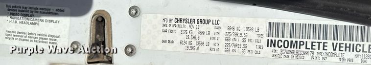 image for item EG5679 2012 Dodge Ram 5500HD flatbed truck