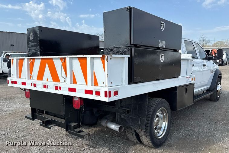 image for item EG5696 2016 Dodge Ram 4500HD Crew Cab flatbed truck