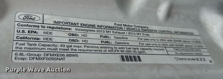 image for item EG5776 2013 Ford F550 flatbed truck