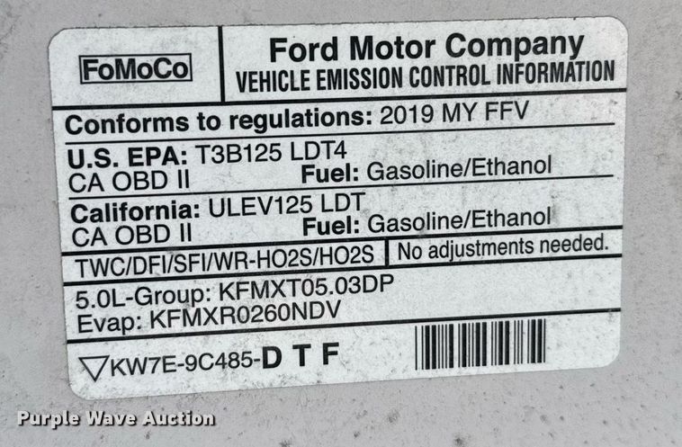 image for item EG6432 2019 Ford F150 SuperCrew pickup truck