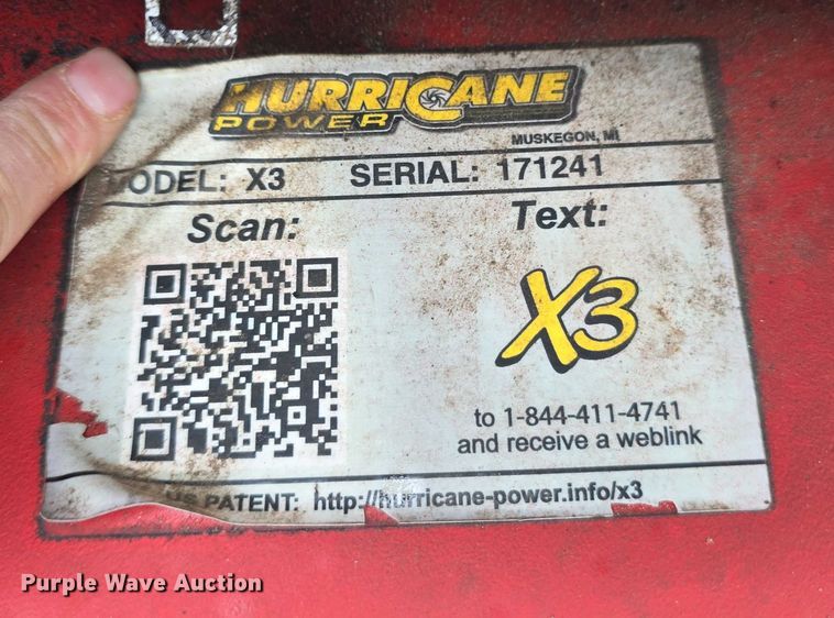 image for item EH8990 Hurricane Power X3 ride-on blower