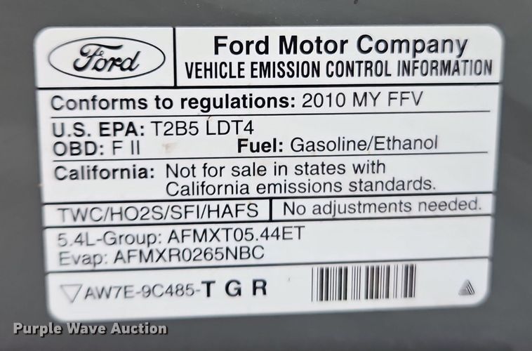 image for item EI8921 2010 Ford F150 SuperCab pickup truck