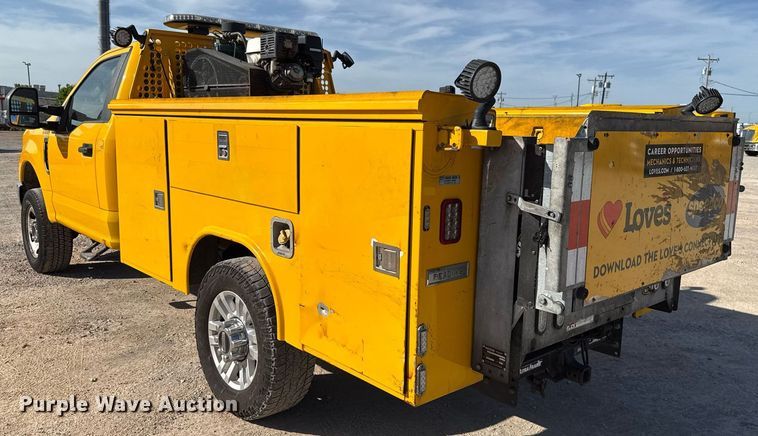 image for item EJ4504 2019 Ford F350 Super Duty XL utility bed pickup truck