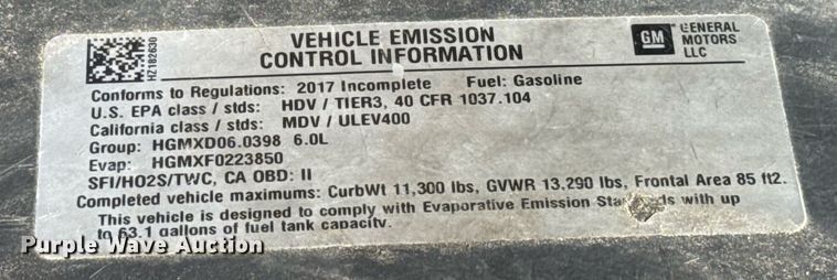 image for item EJ4506 2017 Chevrolet Silverado 3500HD utility bed pickup truck