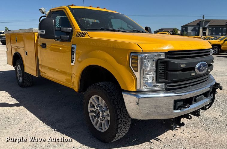 image for item EJ4511 2019 Ford F350 Super Duty XL utility bed pickup truck