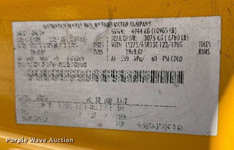 image for item EJ4511 2019 Ford F350 Super Duty XL utility bed pickup truck