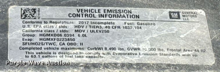 image for item EJ4512 2017 Chevrolet Silverado 3500HD utility bed pickup truck