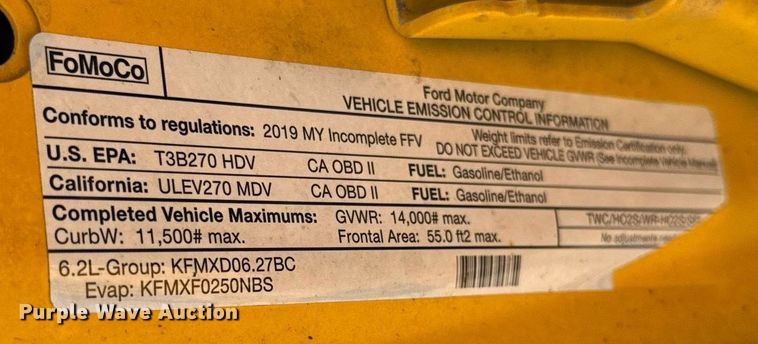 image for item EJ4514 2019 Ford F350 Super Duty utility bed pickup truck