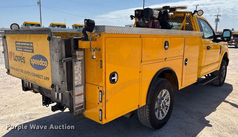 image for item EJ4517 2020 Ford F350 Super Duty XL utility bed pickup truck