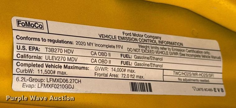 image for item EJ4517 2020 Ford F350 Super Duty XL utility bed pickup truck