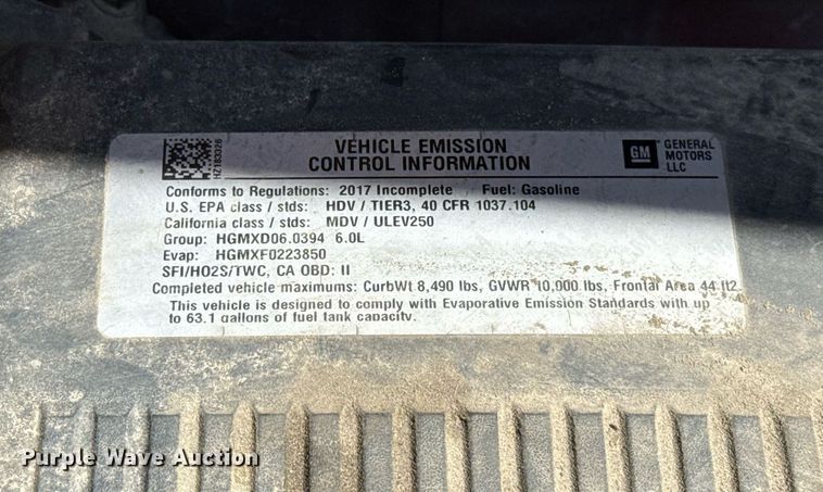 image for item EJ4518 2017 Chevrolet Silverado 3500HD utility bed pickup truck