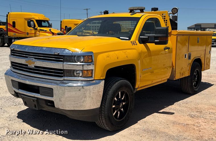 image for item EJ4520 2017 Chevrolet Silverado 3500HD utility bed pickup truck