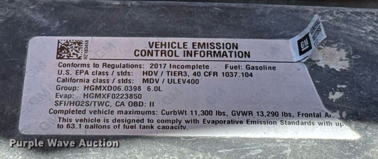 image for item EJ4520 2017 Chevrolet Silverado 3500HD utility bed pickup truck