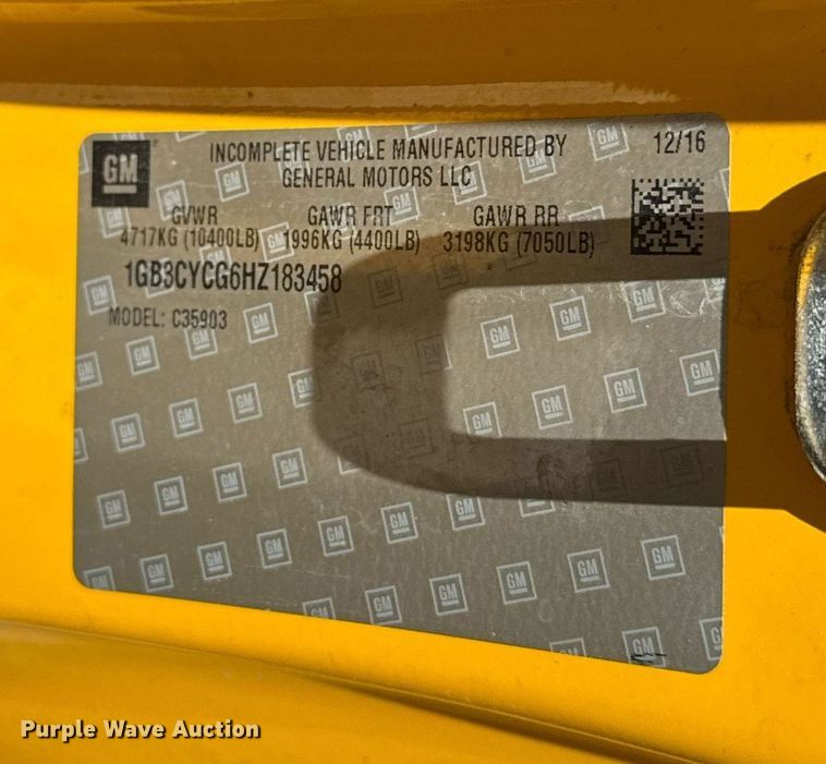 image for item EJ4520 2017 Chevrolet Silverado 3500HD utility bed pickup truck