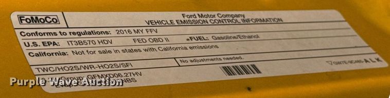 image for item EJ4521 2016 Ford F350 Super Duty utility bed pickup truck