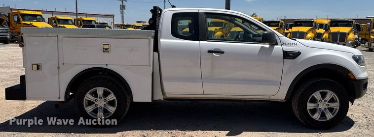 image for item EJ4522 2021 Ford Ranger XL SuperCab utility bed pickup truck