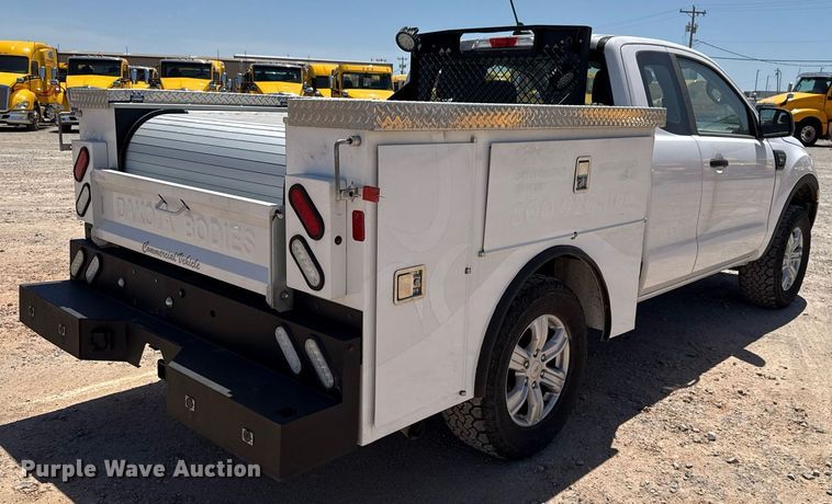 image for item EJ4522 2021 Ford Ranger XL SuperCab utility bed pickup truck