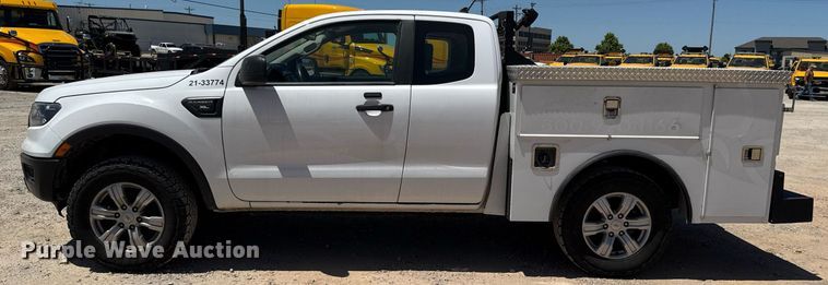 image for item EJ4522 2021 Ford Ranger XL SuperCab utility bed pickup truck