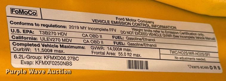 image for item EJ4523 2019 Ford F350 Super Duty XL utility bed pickup truck