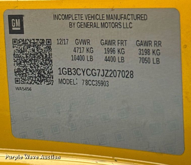 image for item EJ4526 2018 Chevrolet Silverado 3500HD utility bed pickup truck