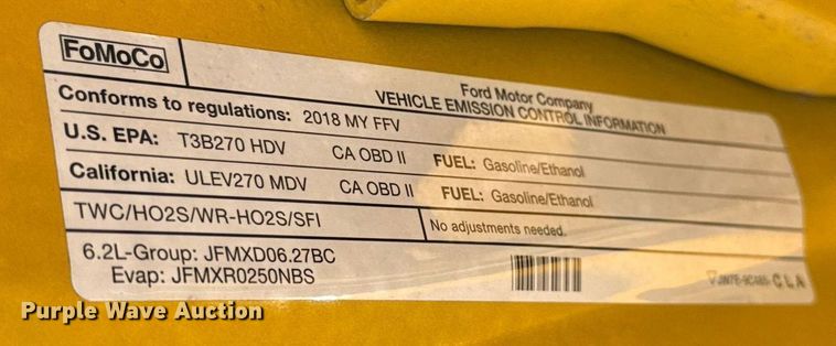 image for item EJ4527 2018 Ford F350 Super Duty XL utility bed pickup truck