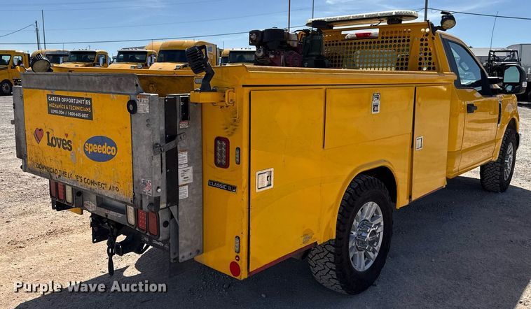 image for item EJ4531 2019 Ford F350 Super Duty XL utility bed pickup truck