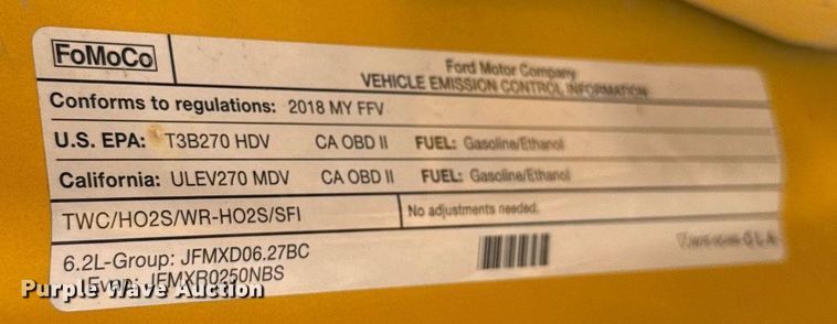 image for item EJ4532 2018 Ford F350 Super Duty XL utility bed pickup truck