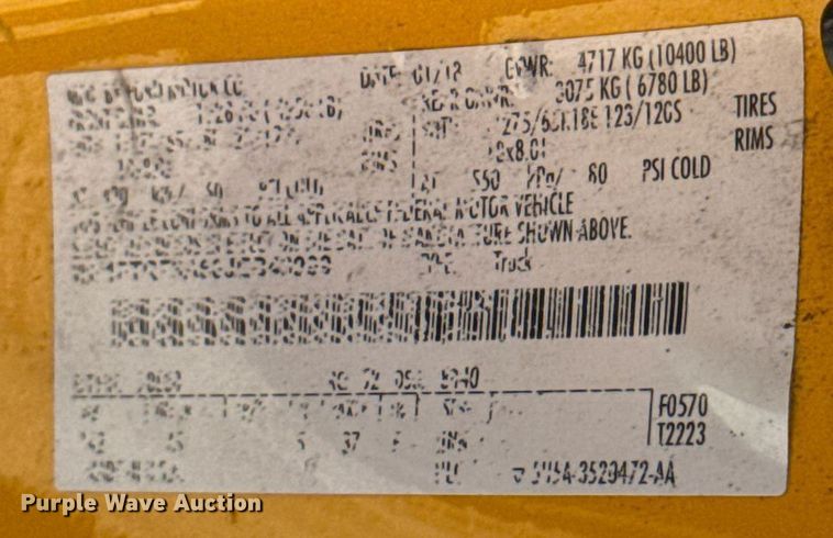 image for item EJ4532 2018 Ford F350 Super Duty XL utility bed pickup truck