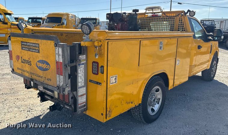 image for item EJ4535 2019 Ford F350 Super Duty XL utility bed pickup truck