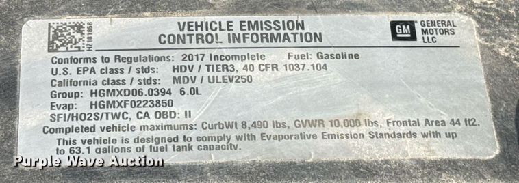 image for item EJ4539 2017 Chevrolet Silverado 3500HD utility bed pickup truck