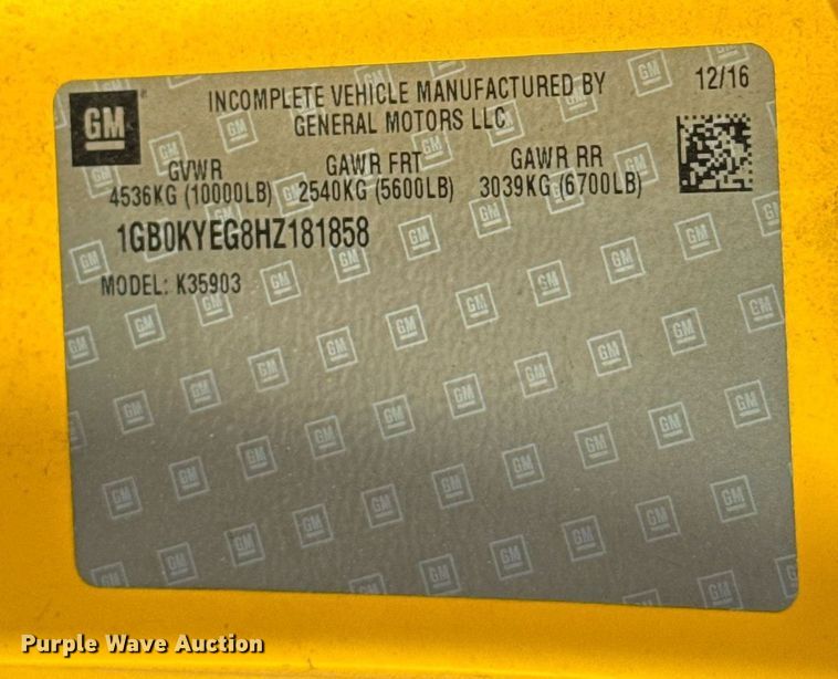 image for item EJ4539 2017 Chevrolet Silverado 3500HD utility bed pickup truck