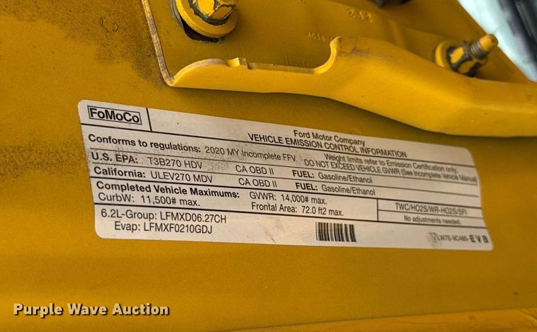 image for item EJ4541 2020 Ford F350 Super Duty utility bed pickup truck