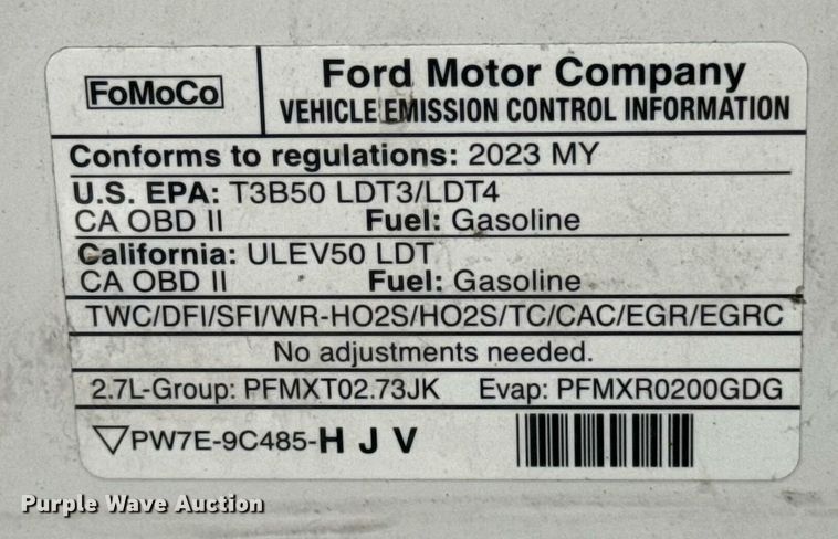 image for item EJ4545 2023 Ford F150 SuperCrew pickup truck