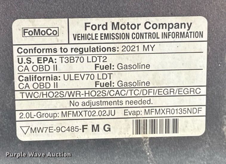 image for item EJ4551 2021 Ford Edge SUV