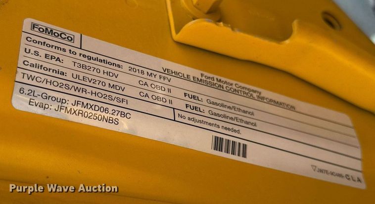 image for item EJ4552 2018 Ford F350 Super Duty XL utility bed pickup truck