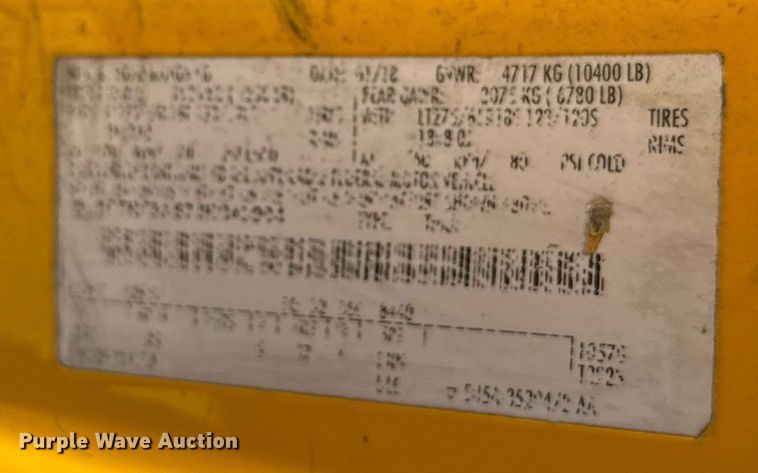 image for item EJ4552 2018 Ford F350 Super Duty XL utility bed pickup truck