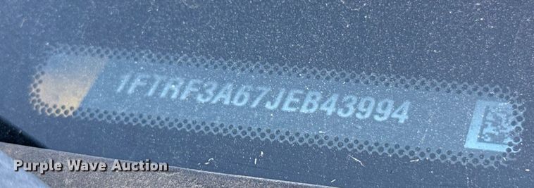 image for item EJ4552 2018 Ford F350 Super Duty XL utility bed pickup truck