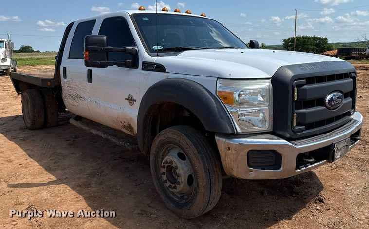 image for item EJ8774 2014 Ford F550 Crew Cab flatbed truck