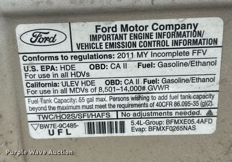 image for item EK2998 2011 Ford E350 Super Duty utility van